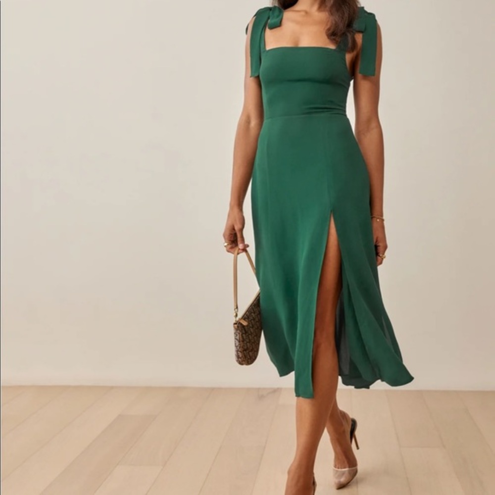 【Sale】Reformation Twilight Dress in Emerald